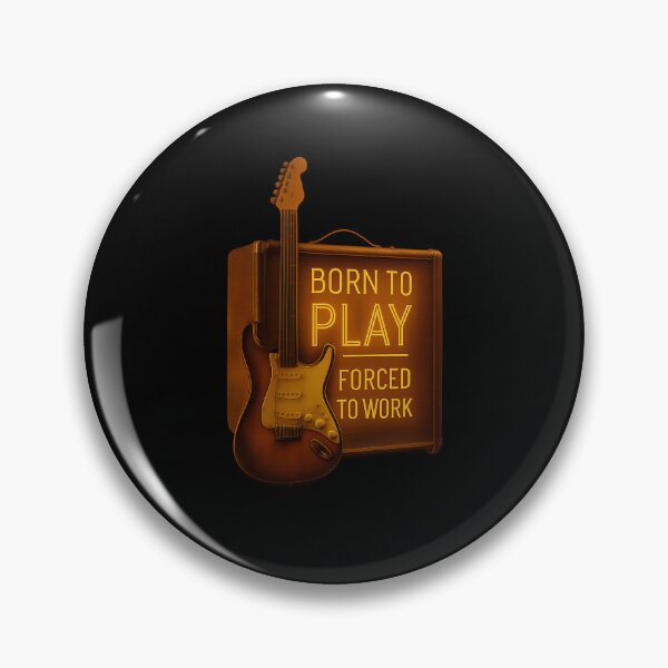 Item preview, Born to Play, Forced to Work - Electric Guitar Neon Art designed and sold by MKreative Studio.