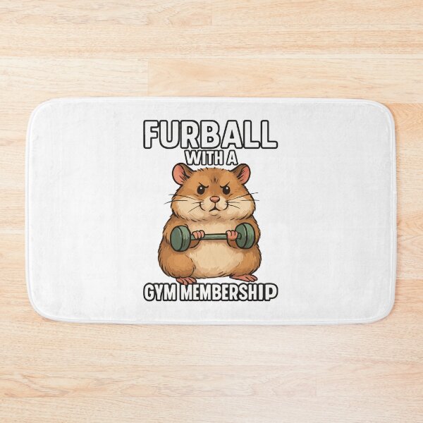 Item preview, Furball With a Gym Membership – Funny Fitness Animal Design designed and sold by storelibertys.