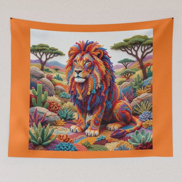 Item preview, Yarn Lion in Yarn Scrubland designed and sold by Tridentulus.