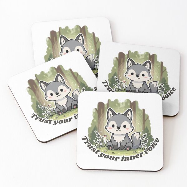 Item preview, Trust your inner voice - Cute wolf illustration designed and sold by soletstudio.