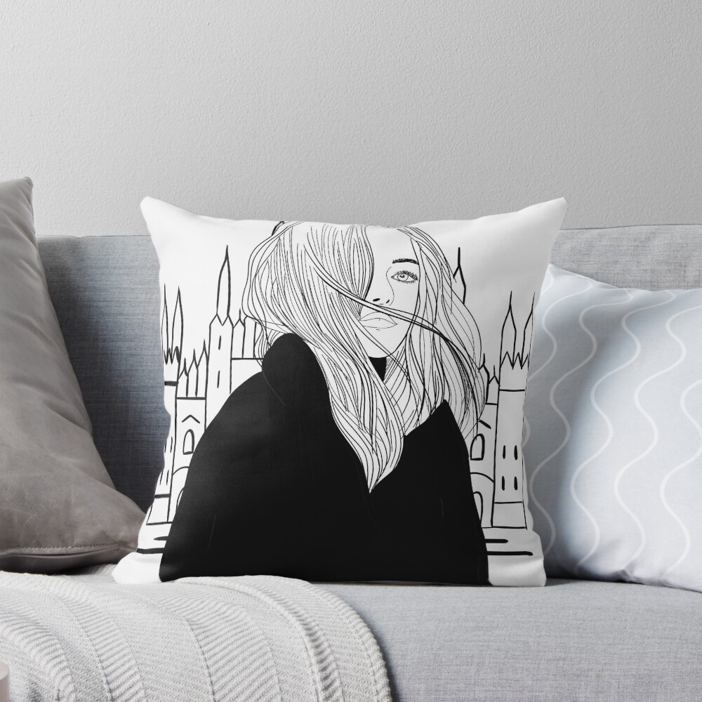 Item preview, Throw Pillow designed and sold by moonwavee.