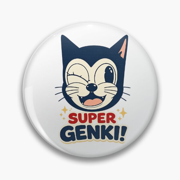 Item preview, Super Genki Kawaii Cat Shirt – Cute Japanese Aesthetic Anime-Style Cat Graphic Tee designed and sold by OreoStudio.