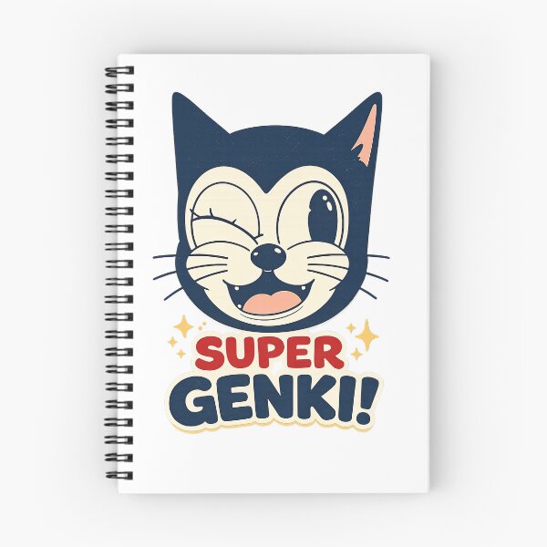 Item preview, Super Genki Kawaii Cat Shirt – Cute Japanese Aesthetic Anime-Style Cat Graphic Tee designed and sold by OreoStudio.