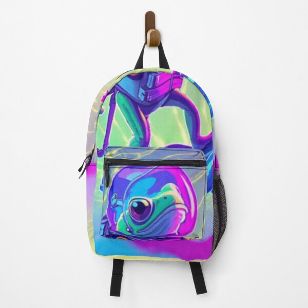 Item preview, Interdimensional Frog Rider – Cosmic Hoverboard Adventure designed and sold by LuxuryApparels.