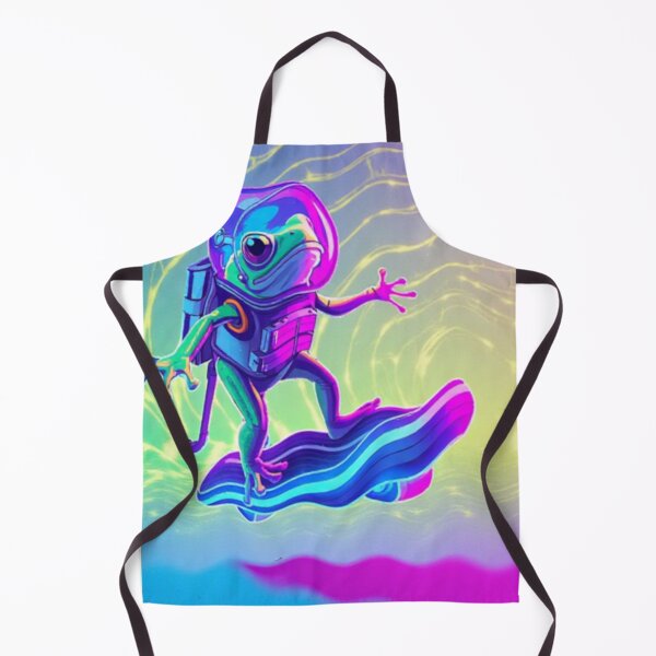 Item preview, Interdimensional Frog Rider – Cosmic Hoverboard Adventure designed and sold by LuxuryApparels.
