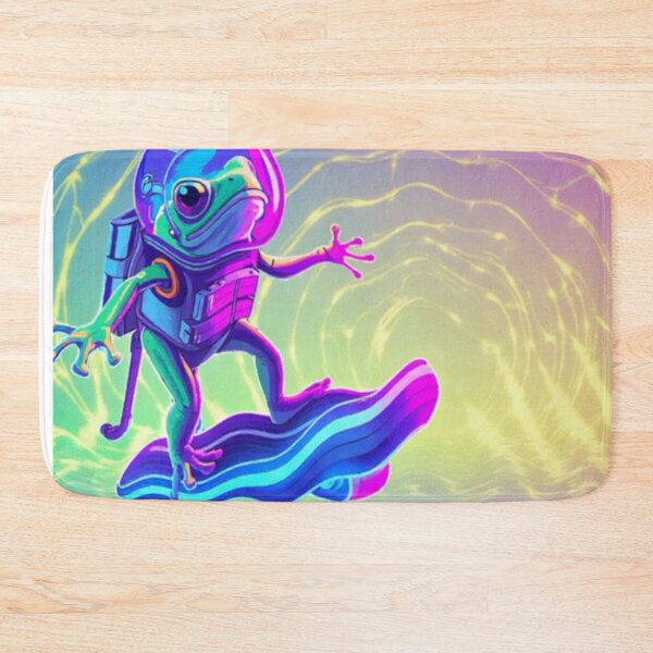 Item preview, Interdimensional Frog Rider – Cosmic Hoverboard Adventure designed and sold by LuxuryApparels.
