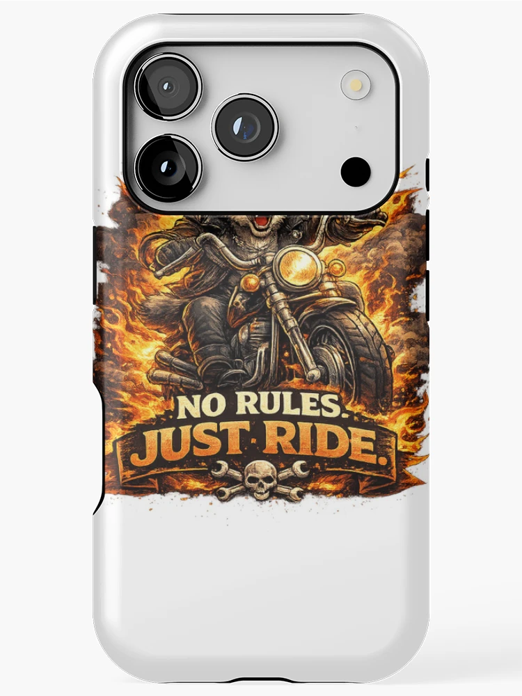 Thumbnail 1 of 4, iPhone Case, NO RULES. JUST RIDE designed and sold by OluxOffi.