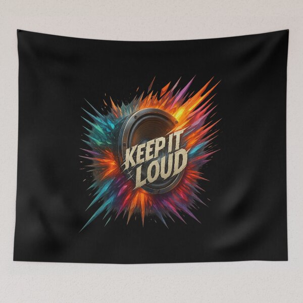 Item preview, KEEP IT LOUD - Explosive Speaker Soundwave Graphic designed and sold by MKreative Studio.
