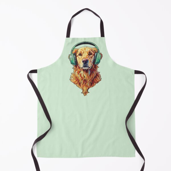 Item preview, Golden retriever with hearing aids mosaic designed and sold by designmari.