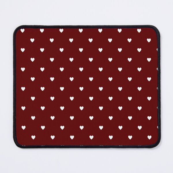 Item preview, White heart pattern on burgundy designed and sold by snoWorkshop.