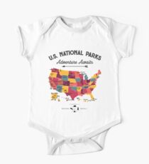 Nationalpark Karte Vintage T-Shirt - Alle 59 Nationalparks Geschenke T-Shirt Männer Frauen Kinder Baby Body Kurzarm