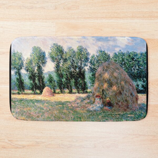 Item preview, Haystacks by Claude Monet: Impressionist Countryside Fine Art Print designed and sold by artofuniverse.