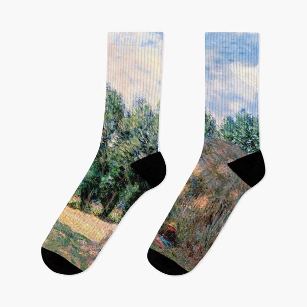 Item preview, Haystacks by Claude Monet: Impressionist Countryside Fine Art Print designed and sold by artofuniverse.