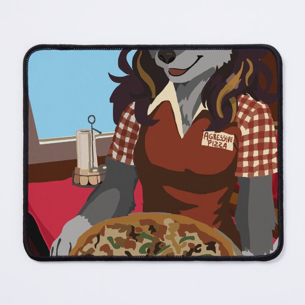 Item preview, Pizza Waitress Wolf designed and sold by KlakkDrawsStuff.