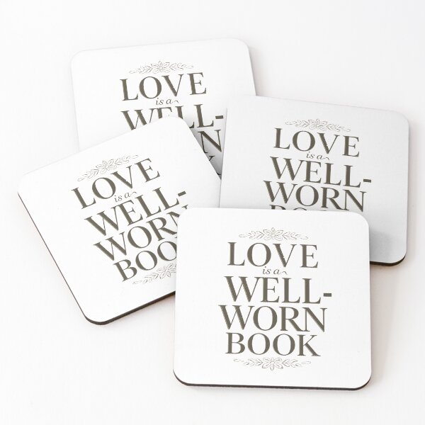 Item preview, Love is a Well-Worn Book – Typographic Print designed and sold by YvkafromPoland.