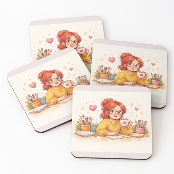 Item preview, Creative Coffee - Art with Heart Illustration designed and sold by CzipipitoStudio.