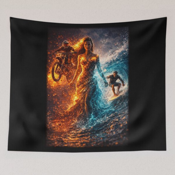 Item preview, EXTREME ELEMENTS – Fire & Water Goddess of Extreme Sports designed and sold by Fextreme.