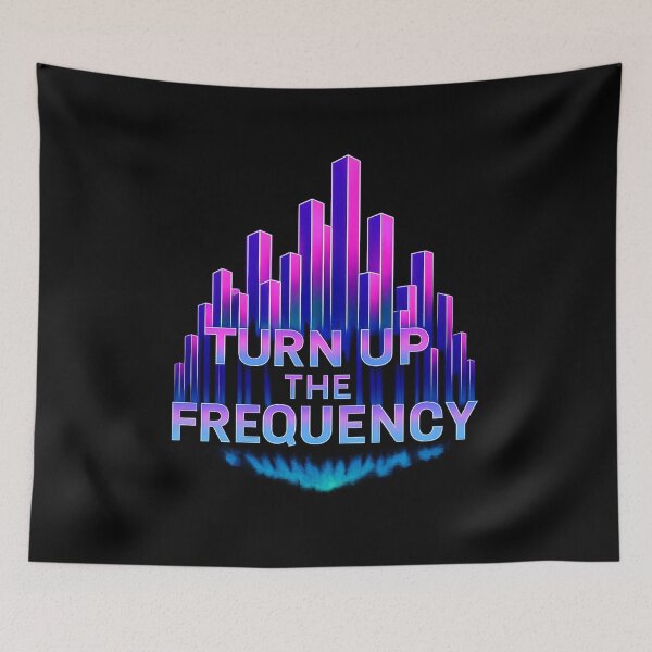 Item preview, Turn Up the Frequency - Cyberpunk Sound City designed and sold by MKreative Studio.