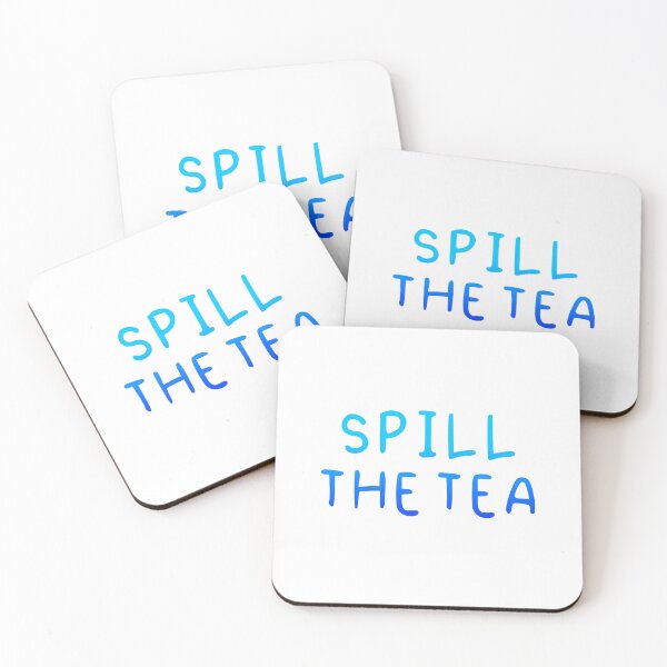 Item preview, Spill the tea, Blue Handwritten Quotes designed and sold by Memes N Lore .