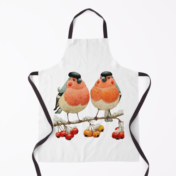 Item preview, Winter Bullfinches on Rowan Branch – Cozy Snowy Birds Illustration | Christmas Nature Art designed and sold by olenadykun.ai.