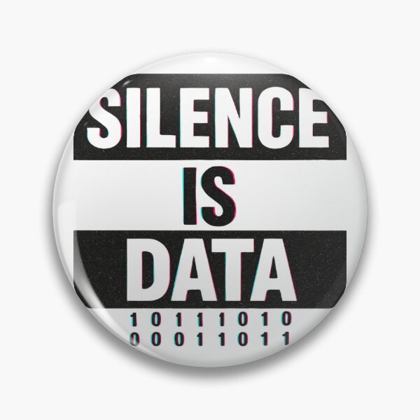 Item preview, Silence is Data Binary Code Typography Design designed and sold by HiddenLogic.