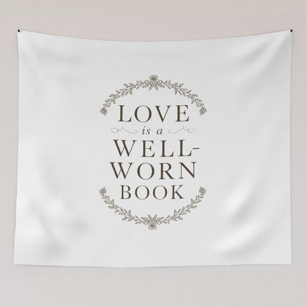 Item preview, Love is a Well-Worn Book – Typographic Print designed and sold by YvkafromPoland.