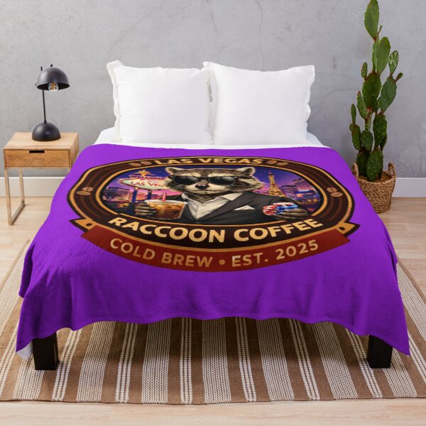 Item preview, Las Vegas Raccoon Coffee Badge designed and sold by TytherleyTees.