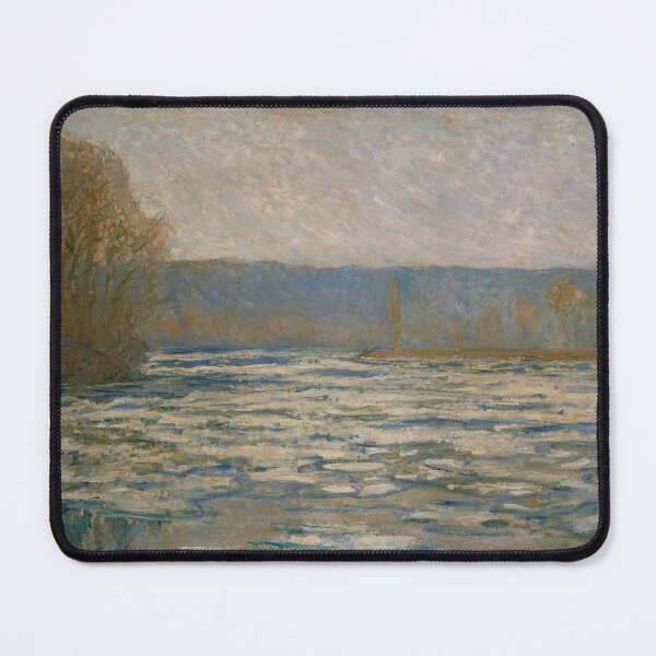 Item preview, Ice Breaking Up on the Seine Near Bennecourt by Claude Monet: Serene River Landscape designed and sold by artofuniverse.