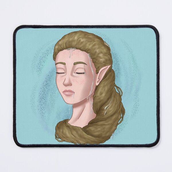 Item preview, Closed eyes elf portrait designed and sold by AssortedDrawings.