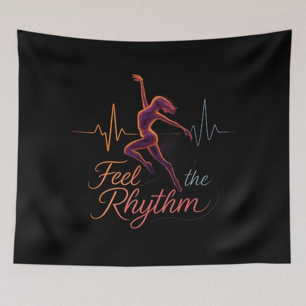 Item preview, Feel the Rhythm - Neon Dancer Pulse Silhouette designed and sold by MKreative Studio.