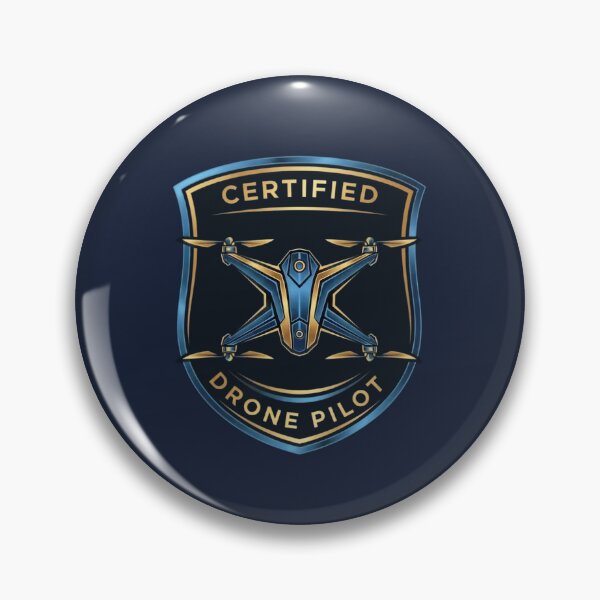 Item preview, Elite Certified Drone Pilot Professional Gold and Blue Emblem designed and sold by KiwiRider.