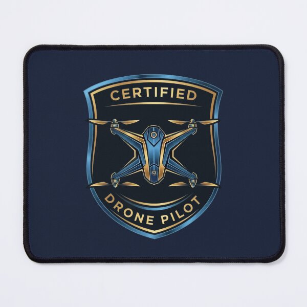 Item preview, Elite Certified Drone Pilot Professional Gold and Blue Emblem designed and sold by KiwiRider.