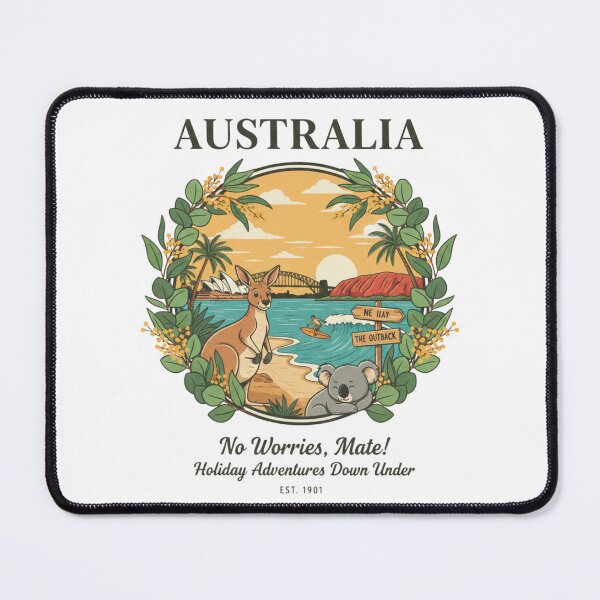 Item preview, Vintage Australia Road Trip - Outback Kangaroo & Coastal Surf Aesthetic designed and sold by Wear Sculpt.