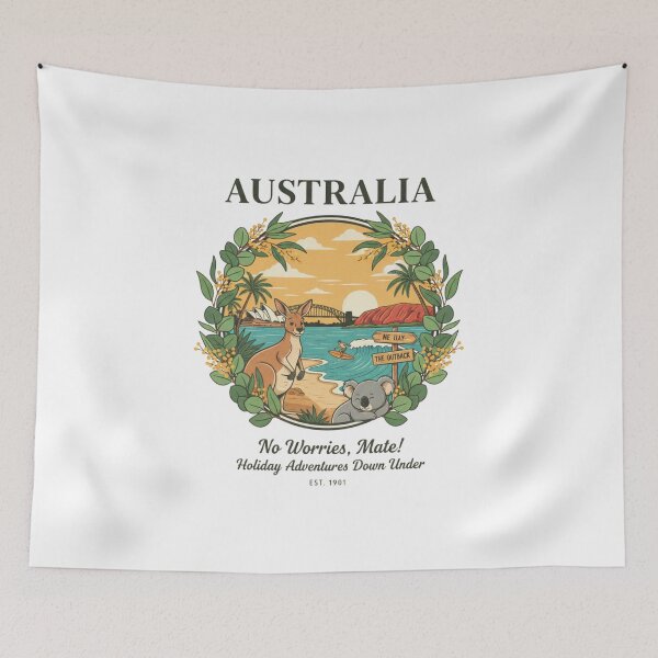 Item preview, Vintage Australia Road Trip - Outback Kangaroo & Coastal Surf Aesthetic designed and sold by Wear Sculpt.