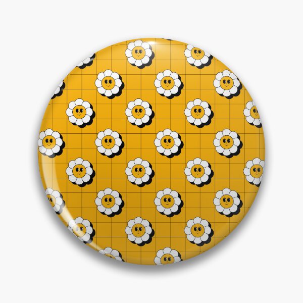 Item preview, Groovy Smiley Daisy Retro Pattern designed and sold by Mariana Shymkovych.