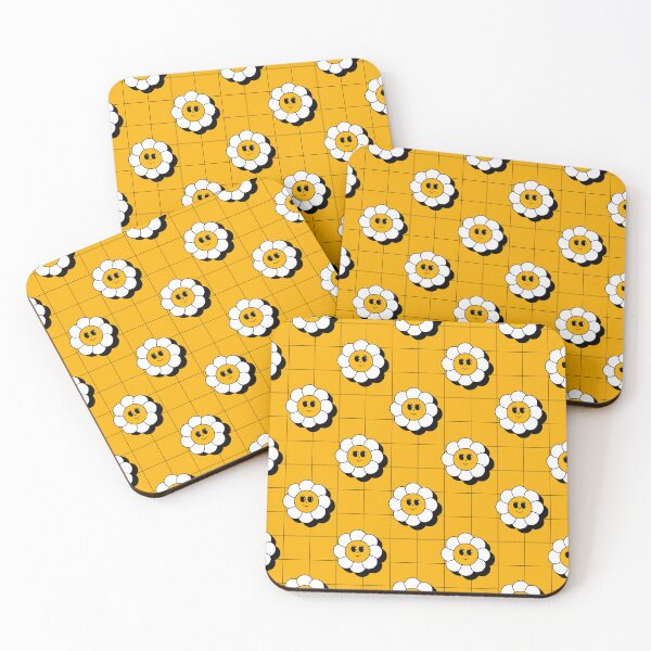 Item preview, Groovy Smiley Daisy Retro Pattern designed and sold by Mariana Shymkovych.