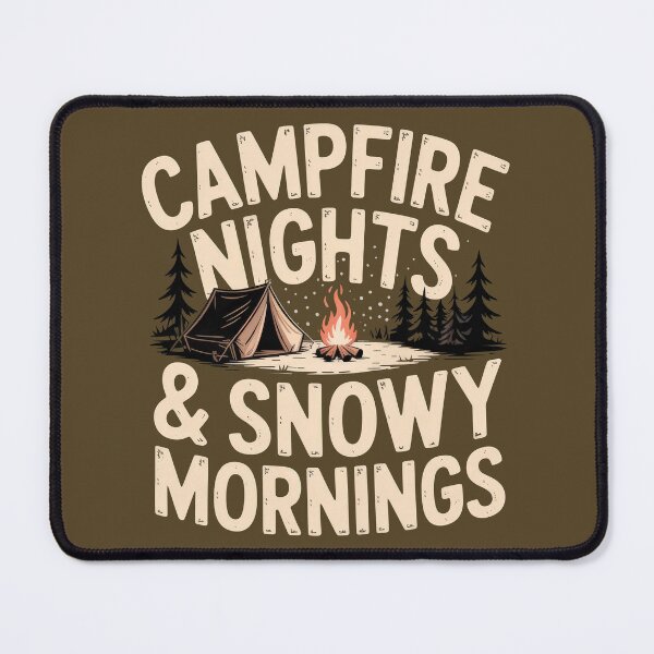 Item preview, Campfire Nights & Snowy Mornings – Rustic Winter Camping Design designed and sold by NiDoya.