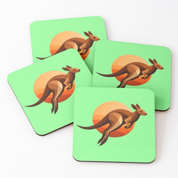 Item preview, Modern Kangaroo Icon – Australian Minimal Design designed and sold by KawaiiOrbit.