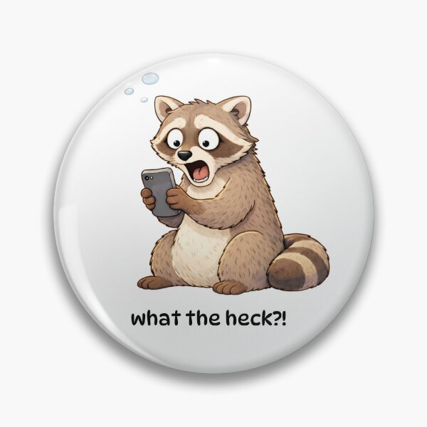 Item preview, Funny Shocked Raccoon T-Shirt Design – What the Heck?! Stickers designed and sold by Przemsi40.