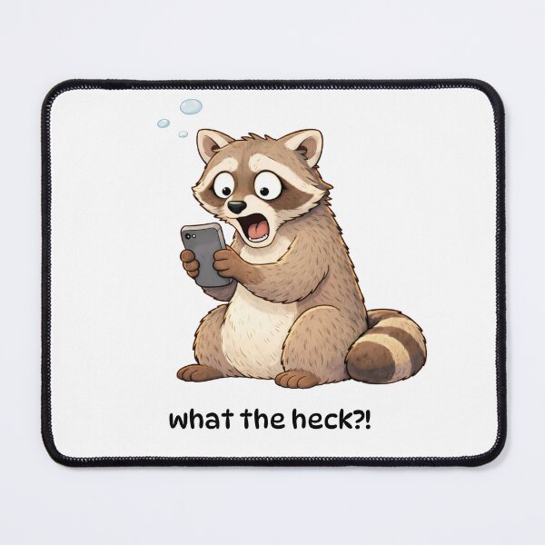 Item preview, Funny Shocked Raccoon T-Shirt Design – What the Heck?! Stickers designed and sold by Przemsi40.