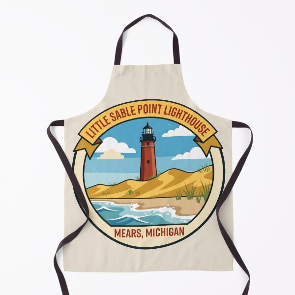 Item preview, Little Sable Point Lighthouse Mears Michigan - Vintage Design designed and sold by TheOldMittenIllustrated.