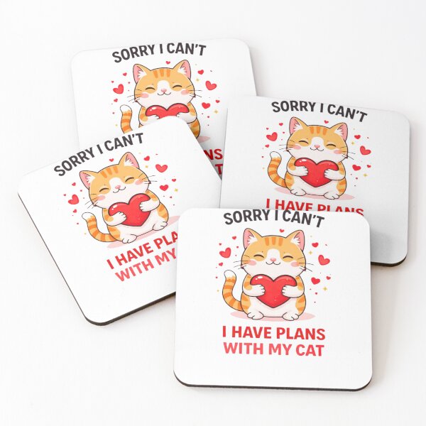Item preview, Sorry I Can’t I Have Plans With My Cat Funny Quote designed and sold by bilal sibgui.