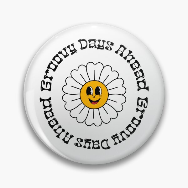 Item preview, Groove day ahead. Groovy Smiley Daisy Retro Flower designed and sold by Mariana Shymkovych.