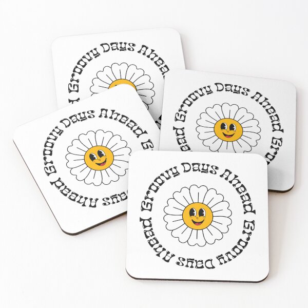 Item preview, Groove day ahead. Groovy Smiley Daisy Retro Flower designed and sold by Mariana Shymkovych.