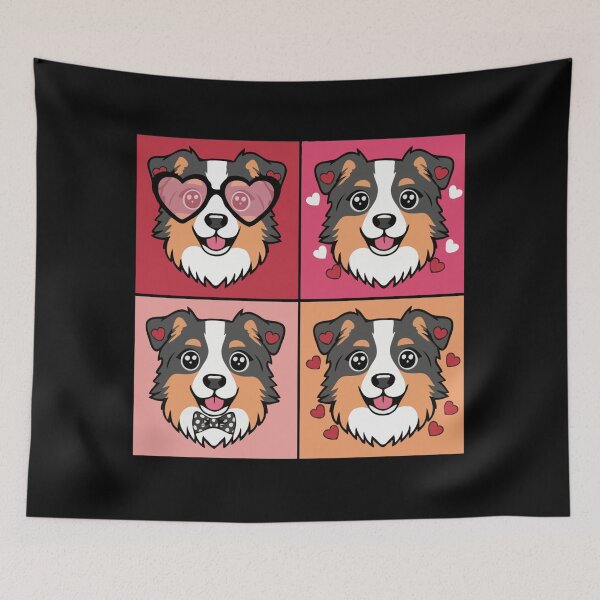 Item preview, Pop Art Valentine Australian Shepherd – Colorful Dog Lover designed and sold by The Real Life Symphony.