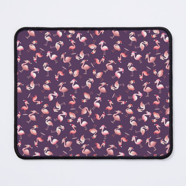 Item preview, Tossed Christmas Flamingos on Dark Purple designed and sold by KSimpson838.