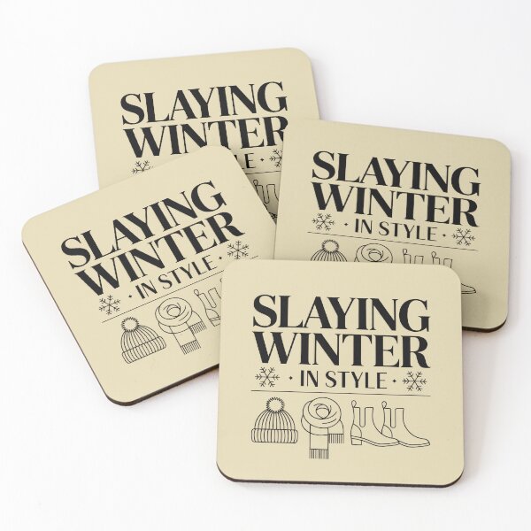 Item preview, Slaying Winter in Style – Winter Fashion Typography Design designed and sold by NiDoya.