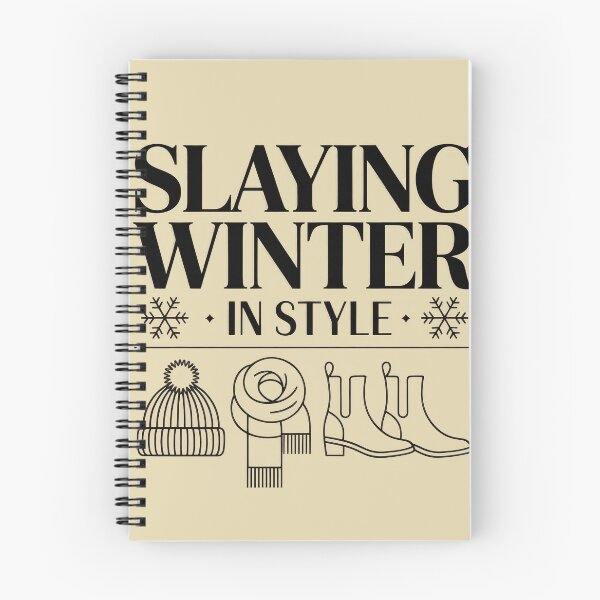 Item preview, Slaying Winter in Style – Winter Fashion Typography Design designed and sold by NiDoya.