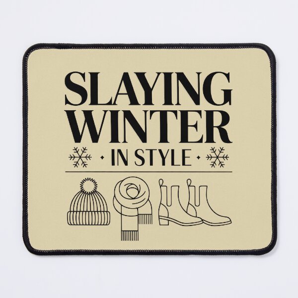 Item preview, Slaying Winter in Style – Winter Fashion Typography Design designed and sold by NiDoya.