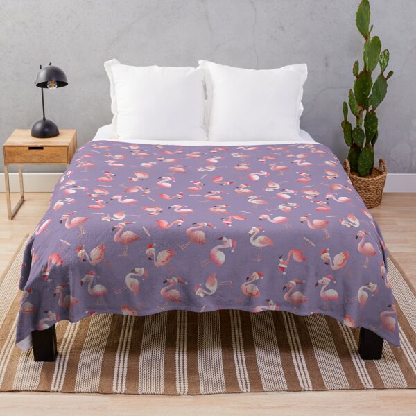 Item preview, Tossed Christmas Flamingos on Light Purple designed and sold by KSimpson838.